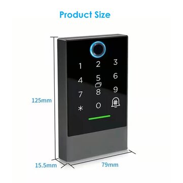 Waterproof 13.56MHZ Access Control Reader Fingerprint Door Lock App Digital Bluetooth Lock Long Rang