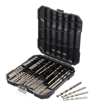 Drillpro 99Pcs M35 Cobalt Drill Bit Set 1.5-10mm HSS-Co Jobber Length Twist Drill Bits For Stainless