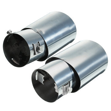 Universal Car Exhause Muffler Stainless Steel Pipe Modified Rear Tail Throat (SHAPE: STRAIGHT)