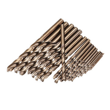 Drillpro 19pcs 1-10mm HSS M35 Cobalt Twist Drill Bit Set for Metal Wood Drilling