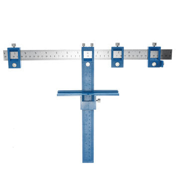 Woodworking Inch and Mertic Cabinet Hardware Jig Punch Locator Carpenter Hardware Drill Guide Tool W