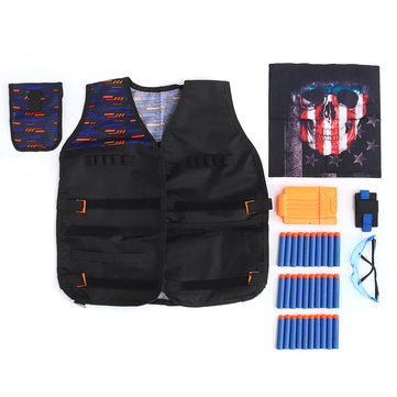 Kids Tactical Vest Kits Glasses Wristbands Mask Refill for Darts Games Gift (TYPE: 2)