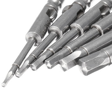 BROPPE 6Pcs 802 Hexagon Screwdriver Bits Set H1.5-H5 6mm Round Shank Electric Screwdriver Bits