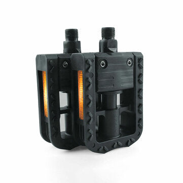 Black 9/16" 14mm Bicycle Pedals Aluminum Plastic Reflective Road Mountain Bike