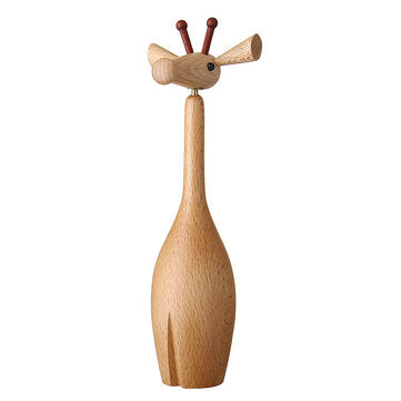 Wooden Giraffe Toy 21cm Height With Movable 360 Degree Rotate Head Nordic Style Toys For Home Office