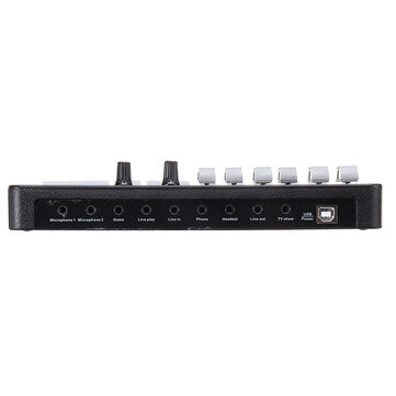 GAX-H9 Audio Mixer Sound Card USB External Computer PC Mobile Phone Live Audio Microphone Sound Card