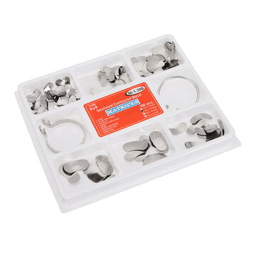 100Pcs Dental Matrix Bands Sectional Contoured Metal Matrices Dental Tooth Filling Material Tools