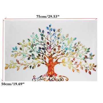 75X50CM Picture-Abstract Colorful Leafy Tree Unframed Canvas Print Wall Art Home Decoration