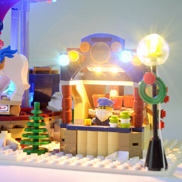 YEABRICKS DIY LED Lighting Light Kit for Lego 10235 Christmas Village Market Building Blocks Lightin