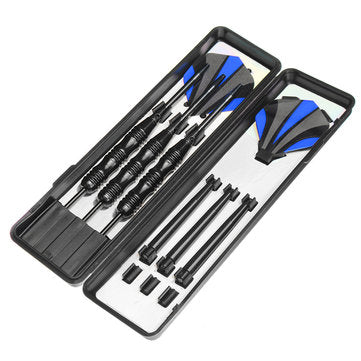 3Pcs Professional Aluminum Black Steel Tip Darts Set With Dart Flights Case (COLOR.: BLACK)