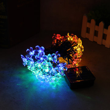 Solar Blossom Flower Fairy String Light 23FT 50LED Home Garden Wedding Decor (COLOR.: MULI-COLORED)