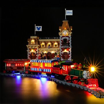 YEABRICKS DIY LED Light Lighting Kit ONLY For LEGO 71044 Station Block Car Bricks Toy