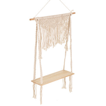 Woven Macrame Boho Plant Hanger Holder Tapestry Wall Hanging Art for Home Wall Storage Decor
