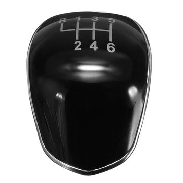 6 Speed Gear Shift Knob Cap Cover For Ford Focus Fiesta Replacement Black Chrome (COLOR.: BLACK)