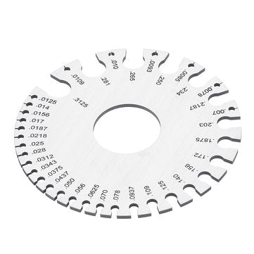 Machifit 0-36 0.007-0.3125 Stainless Steel Wire Gauge Round AWG SWG Thickness Measuring Wire Gage