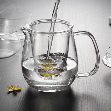 500ml Glass Teapot Infuser Filter Herbal Tea Pot Leaf Strainer Kettle