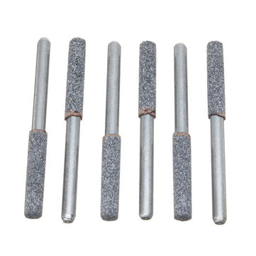 6Pcs 5/32 Inch Diamond Grinder Grinding Stone Chainsaw Chain Sharpener 3mm Shank Drill Adapter