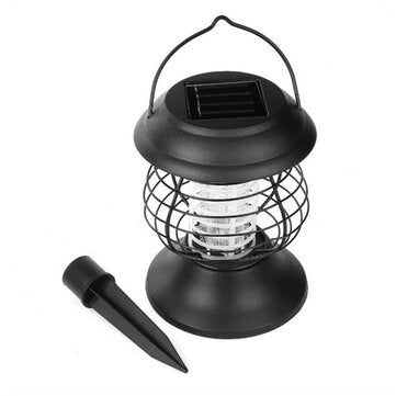Electric Fly Zapper Mosquito Insect Killer UV LED Purple Tube Light Trap Pest Solar IP65 Working 8 H