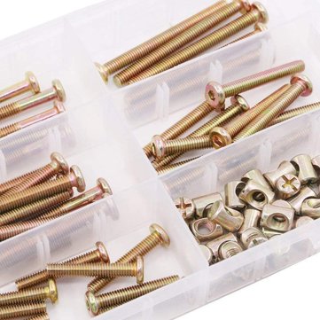 Suleve 100Pcs High Precision M6 Hex Socket Head Cap Screws Bolts and Barrel Nuts Assortment Kit Furn