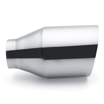 2.25" Inlet 4" Outlet 7" Dual Wall Stainless Steel Exhaust Muffler Pipe Tip