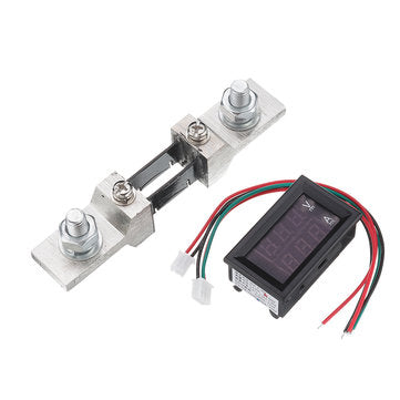 DC 0-200V 200A Digital Dual LED Voltmeter Ammete Voltage Current Panel Meter With 200A/75mV Shunt