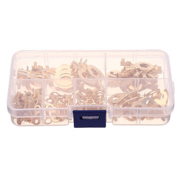 750pcs Ring Type Gold Terminals Golden Brass Non-insulated Crimp Terminals Connectors 3.2mm-10.2mm C