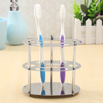 Stainless Steel Wall Mount Toothbrush Toothpaste Holder Bathroom Razor Organizer