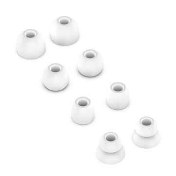 3pcs Silicone Earphone Earplugs Earpiece Covers For Huawei FreeBuds 4i Earphone Du... (COLOR: WHITE)