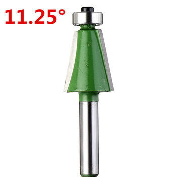 Drillpro 8mm Shank Chamfering Router Bit 11.25-45 Degree Milling Cutter for Wood... (ANGLE: 11.25)