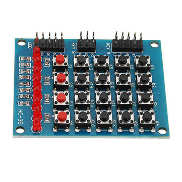 5pcs 8 LED 4x4 Push Button Switch 16 Keys Matrix Independent Keyboard Module For AVR ARM STM32