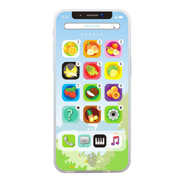 XILAN 0828 Smart Toy Phone with 8 Fun and Learning Functions Early Education Machi... (COLOR.: BLUE)