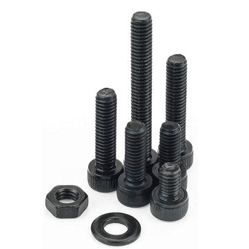 Suleve MXAH18 1200Pcs M2 M3 M4 Alloy Steel Hex Socket Head Cap Screws Nuts Washers Assortment Kit