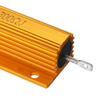 3pcs RX24 100W 300R 300RJ Metal Aluminum Case High Power Resistor Golden Metal Shell Case Heatsink R