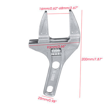 Adjustable Spanner 16-68mm Big Opening Spanner Wrench Mini Nut Key Hand Tools Metal Universal Spanne