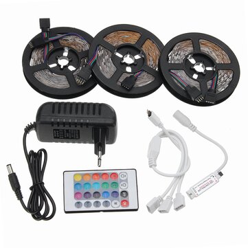 12V LED Light Strip 15M 5050 RGB LED Tape Lights RGB Rope Lights 16 Milions Colors Flexible Changing