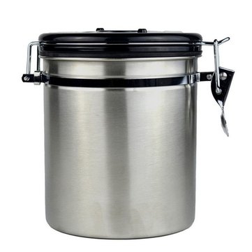 Coffee Beans Sealed Can Cup with Exhaust Valve Stainless Steel Tea Canister (TYPE: B)