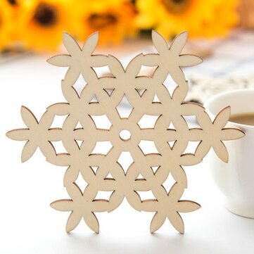 Wood Coaster Kitchen Christmas Placemat Table Mat Decorations For Home Cup Drink Mug T... (SIZE: #3)