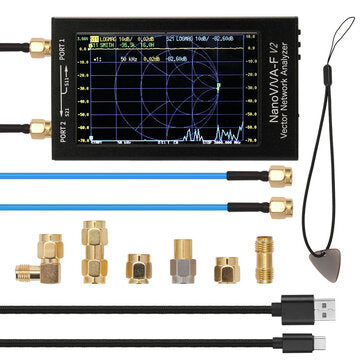 NanoVNA-F V2 50kHz-3GHz IPS 4.3Inch LCD Display Vector Network Analyzer S-A-A-2 Antenna Analyzer Sho