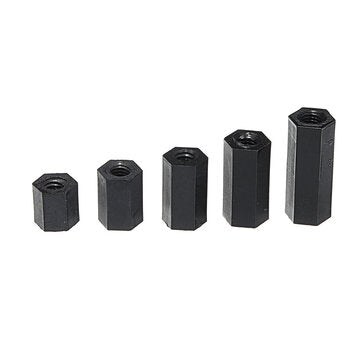 Suleve M3NH16 780Pcs M3 Nylon Screw Black Hex Screw Nut Nylon PCB Standoff Assortment Kit