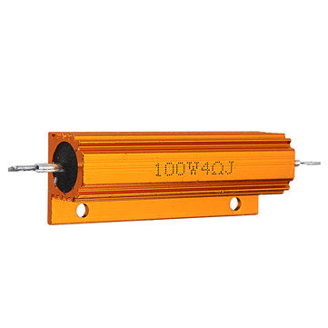 3pcs RX24 100W 4R 4RJ Metal Aluminum Case High Power Resistor Golden Metal Shell Case Heatsink Resis