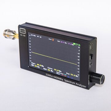 Third Generation GS-100  35MHz- 4400MHz Handheld Spectrum Analyzer with  4.3-inch TFT LCD (480*800)