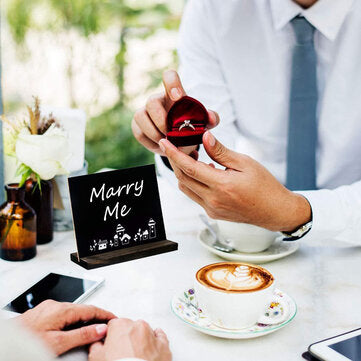 Wooden Small Blackboard Message Board Upright Home Restaurant Menu Card Desktop Cafe Multifunctional