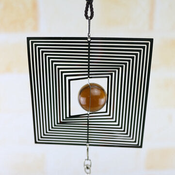 Metal Hanging Garden Wind Spinner Round Crystal Ball Bell Garden Home Ornament (TYPE: TYPEC)
