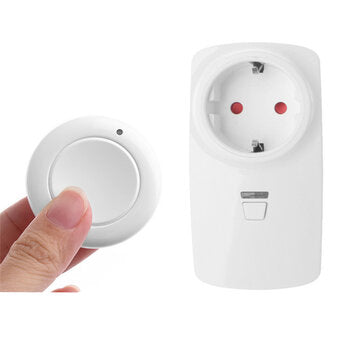 AC85V-250V Wireless Remote Control Socket EU Standard Socket with Free Sticker Circular Remote Contr