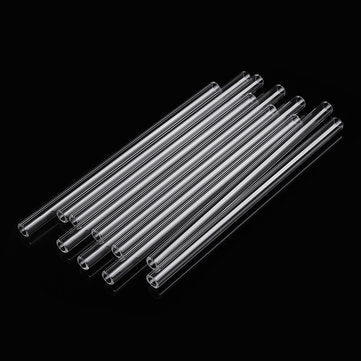 10Pcs Length 150mm OD 7mm 1mm Thick Wall Borosilicate Glass Blowing Tube Lab Tubes