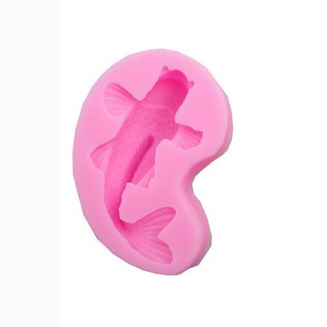 Koi Fish Cartoon Silicone Fondant Cake mold 3D Fish Candle Moulds Soap Chocolate Baking Mold for The