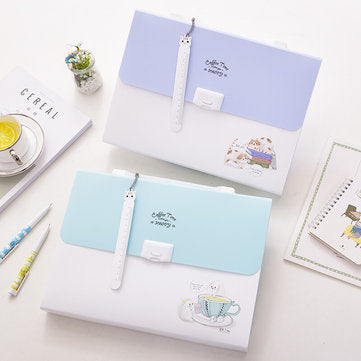 Deli 72470 Organ Bag 13 Grids A4 Expanding File Folder Student Paper Booklet Container Business Mult