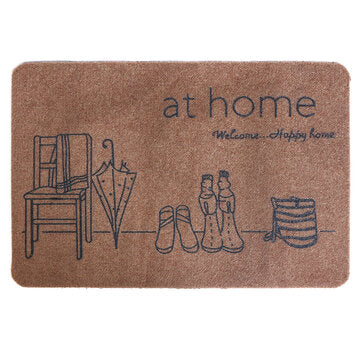 Polyester Floor Mat TPR Base Good Water Absorption Anti-Slid Ma... (SIZE: 40*120CM | COLOR.: COFFEE)