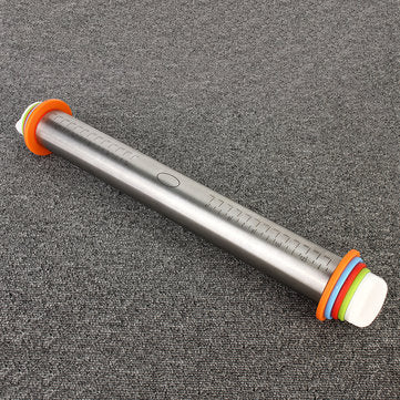 Stainless Steel Removable Rolling Pin Tools For Baking Dough Pizza Cookies 4 Sizes Adjusting Discs
