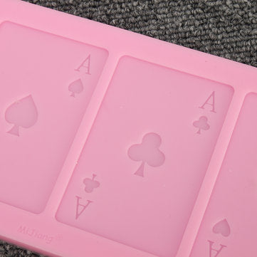 Poker Shape Silicone Chocolate Cake Mold A Poker Card Fondant Candy Baking Mould Decorations